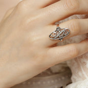 Bague marquise 1900 or et argent