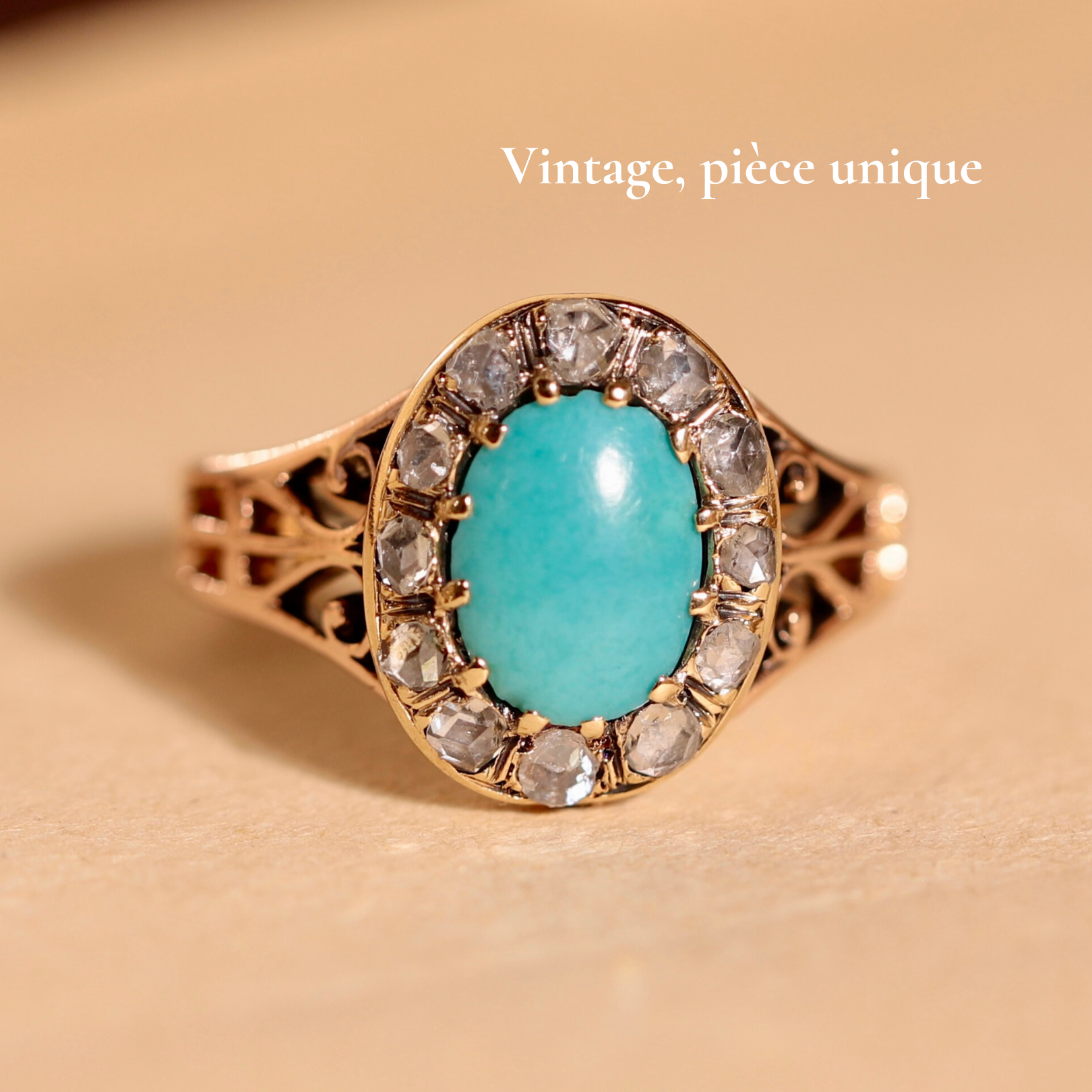Bague Homme Vintage Onyx Turquoise Diamant Acier Inox HIJONES - Style Élégant Et Robuste