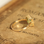 Bague Art Déco émeraude et diamants style vintage 5