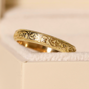 Bague alliance style medieval  or 18 carats Silva