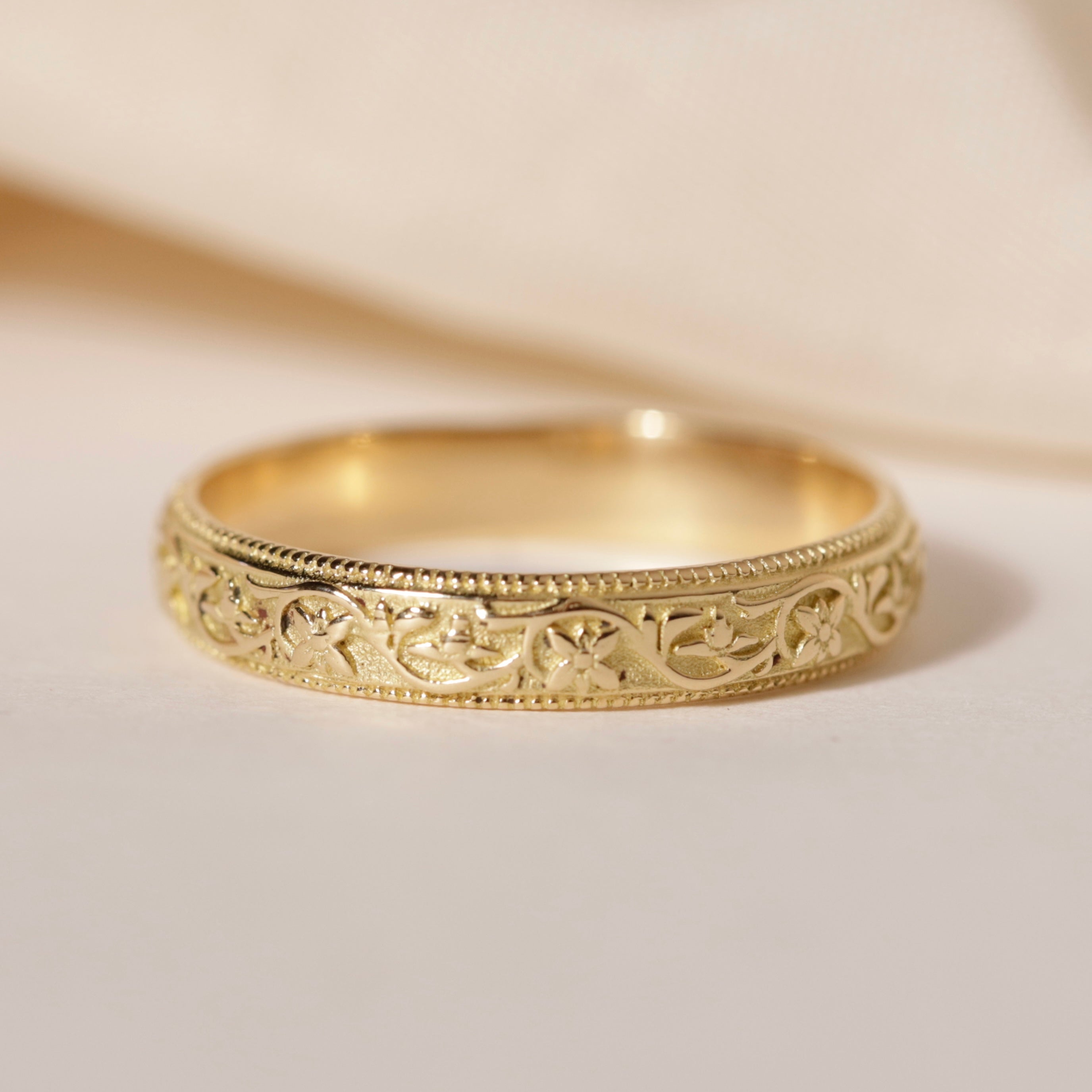 Bague alliance or 18 carats style vintage Silva