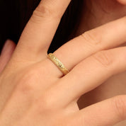 Bague alliance or 18 carats style vintage Silva 3