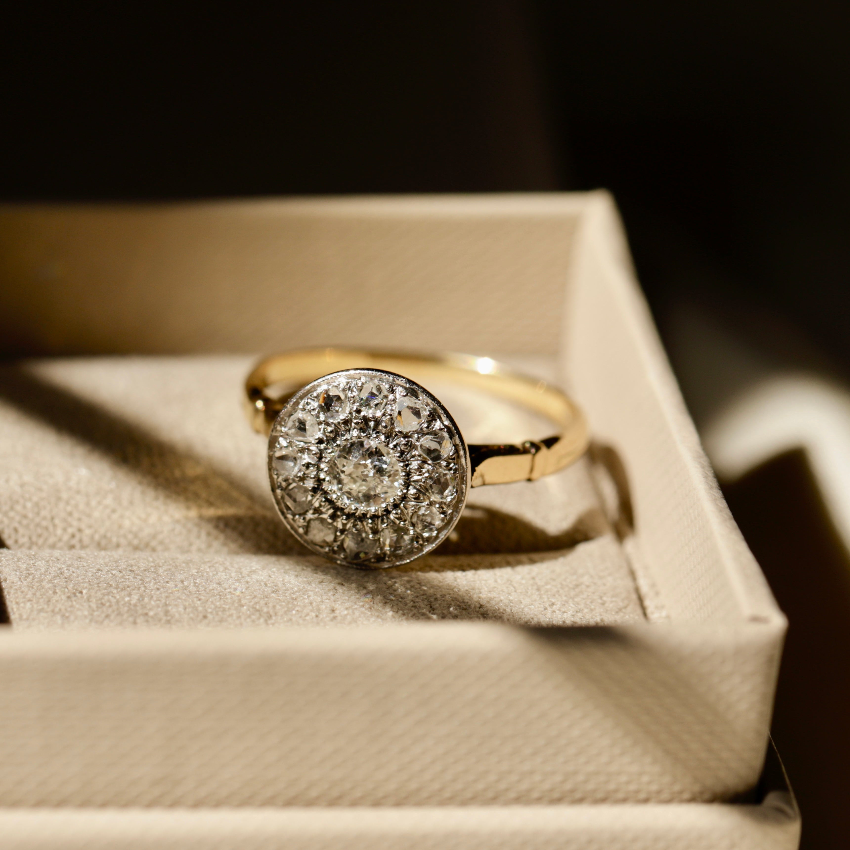 Sale Bague Bague Femme Style Ancien Bague En Or Jaune 18k Avec