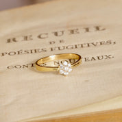 Bague fleur Promesse diamants