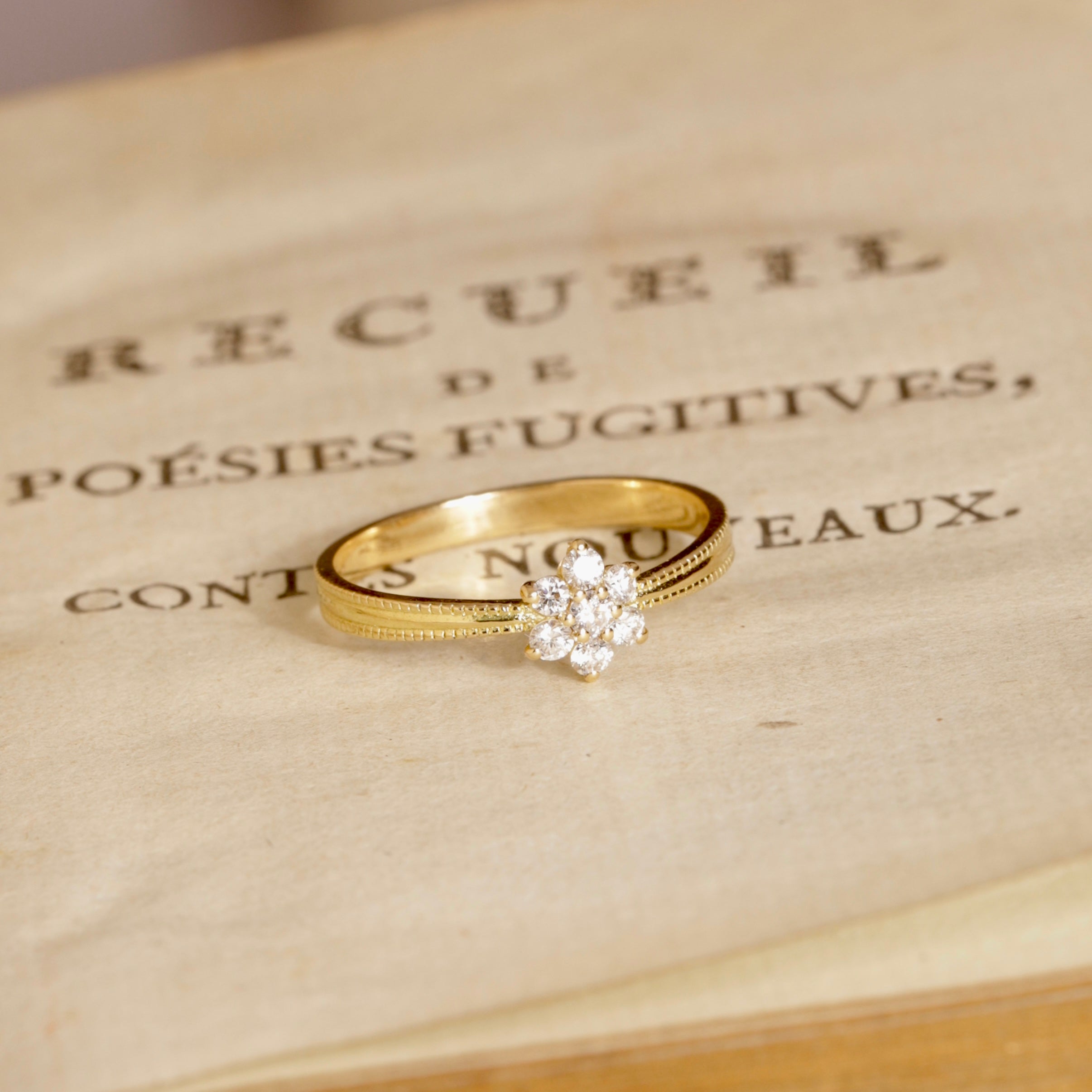 Bague fleur Promesse diamants