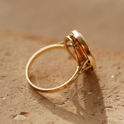 Bague vintage camée xxl