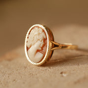 Bague vintage camée xxl