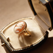 Bague vintage camée xxl