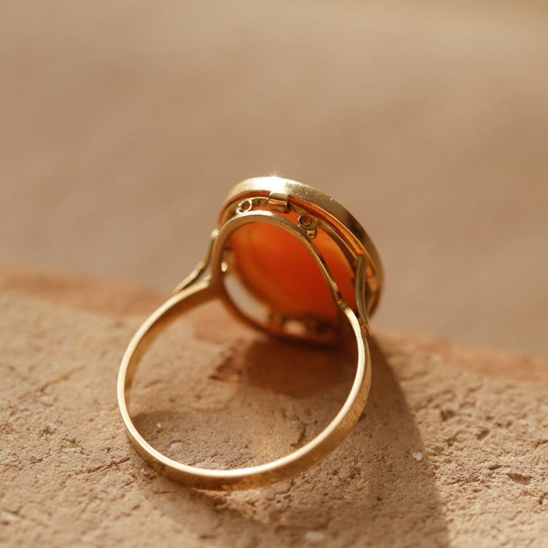Bague vintage camée xxl