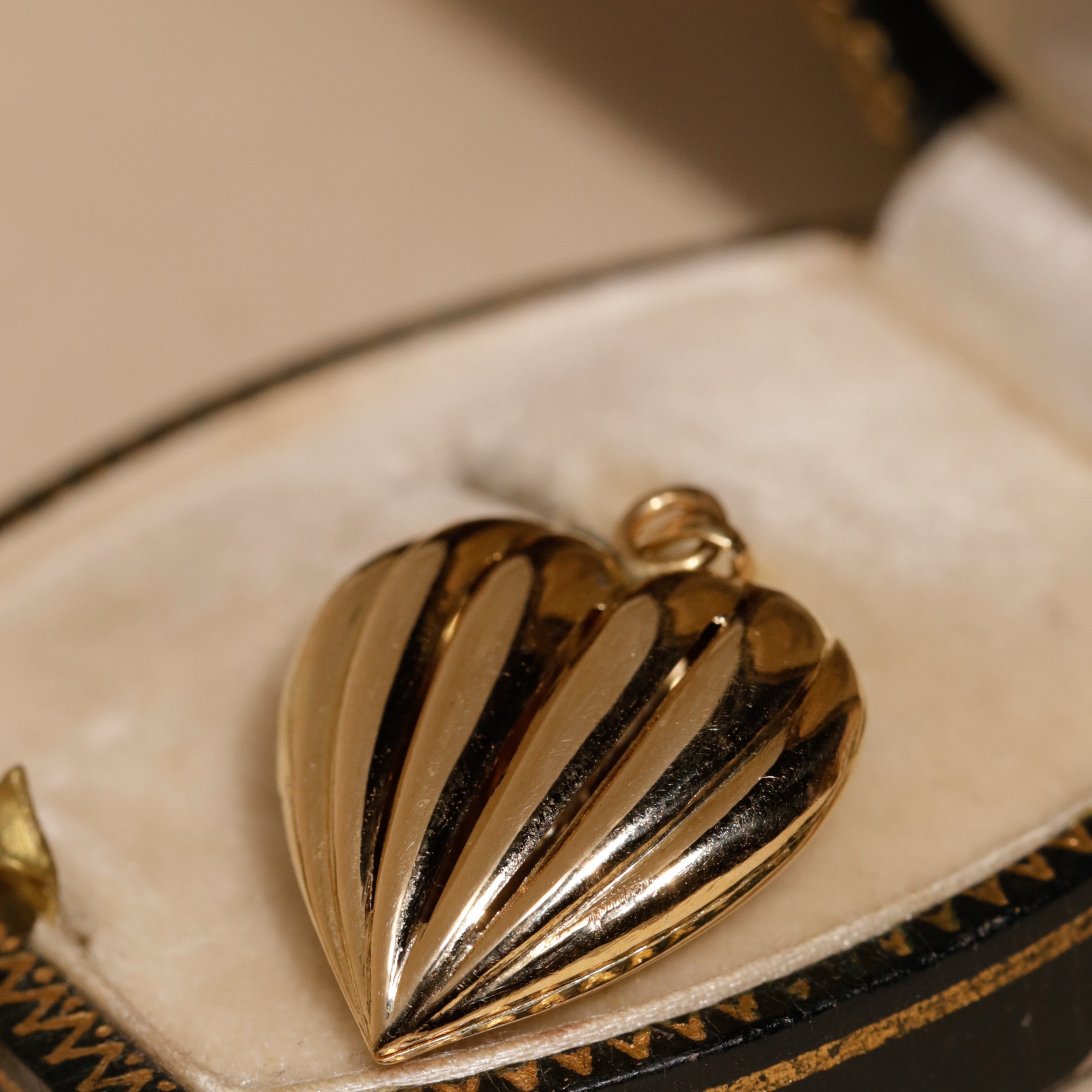 Pendentif coeur vintage en or 18 carats