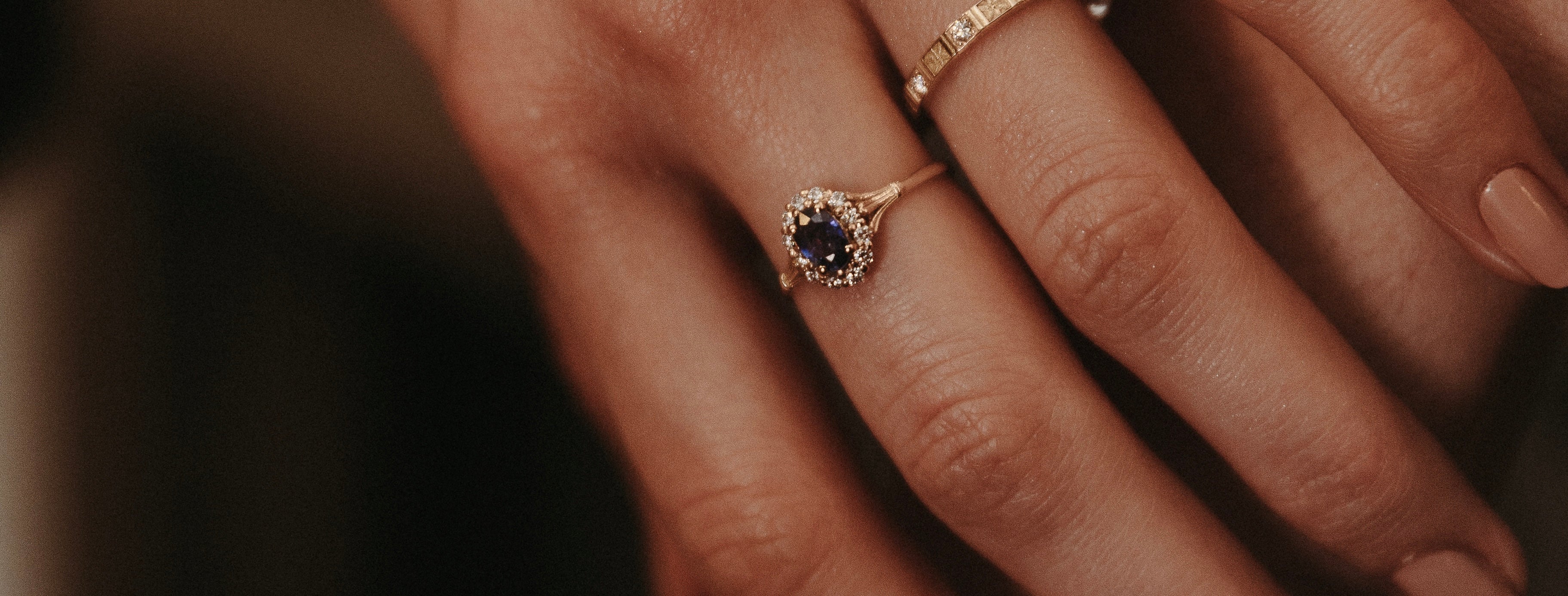 Bague art déco ancienne saphirs et diamants 