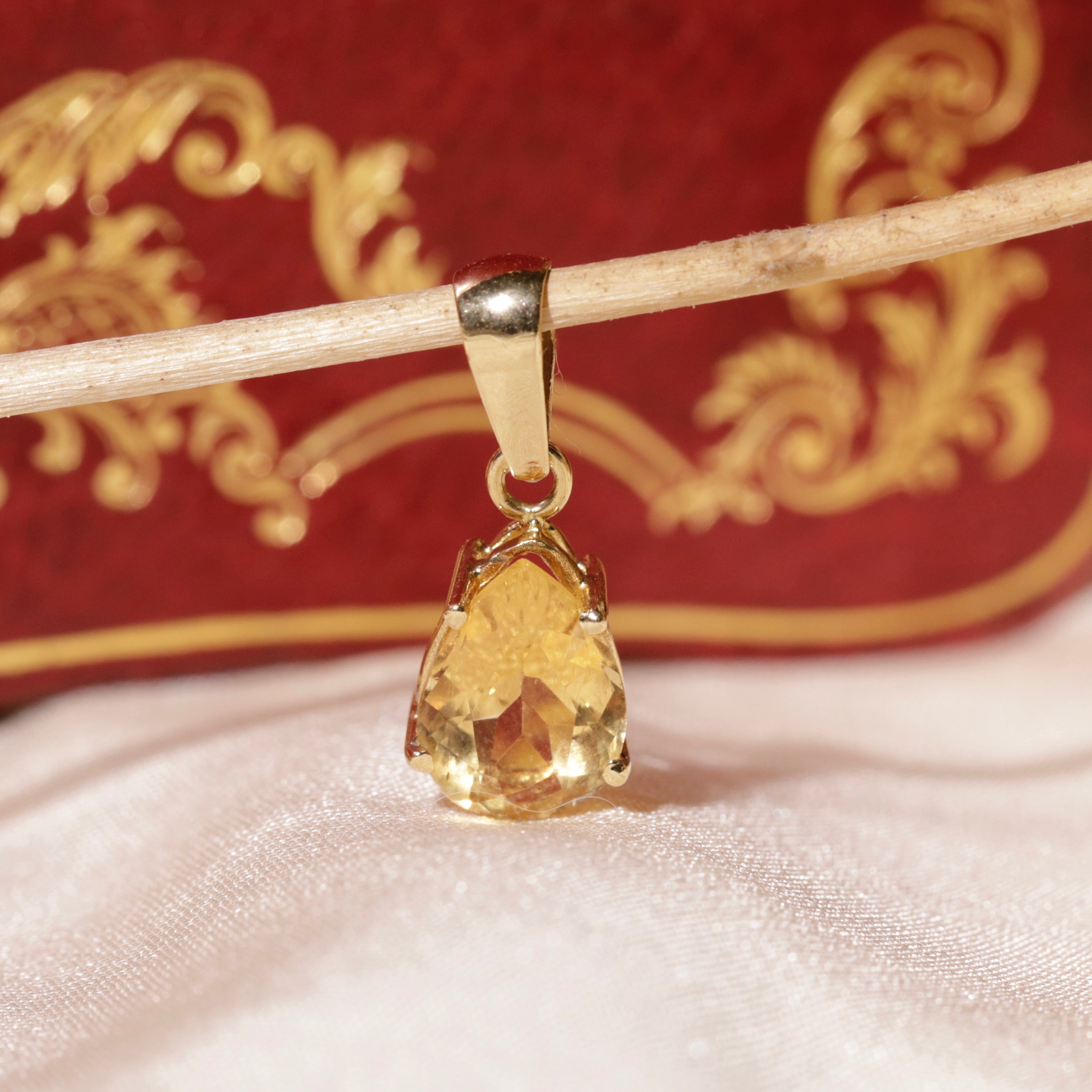 Pendentif citrine poire