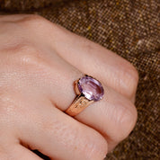 Bague vintage pierre violette