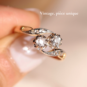 Bague ancienne "Toi et Moi" diamants