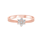 Bague Promesse · Bague fleur diamants et or