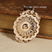 Pendentif ancien cercle et volutes