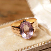 Bague vintage pierre violette