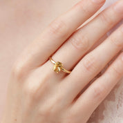 Bague solitaire citrine