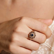 Bague Fleur ancienne années 40