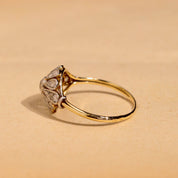 Bague Fleur ancienne or et platine diamants