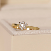 Bague fleur Promesse diamants