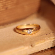 Bague jonc diamant vintage
