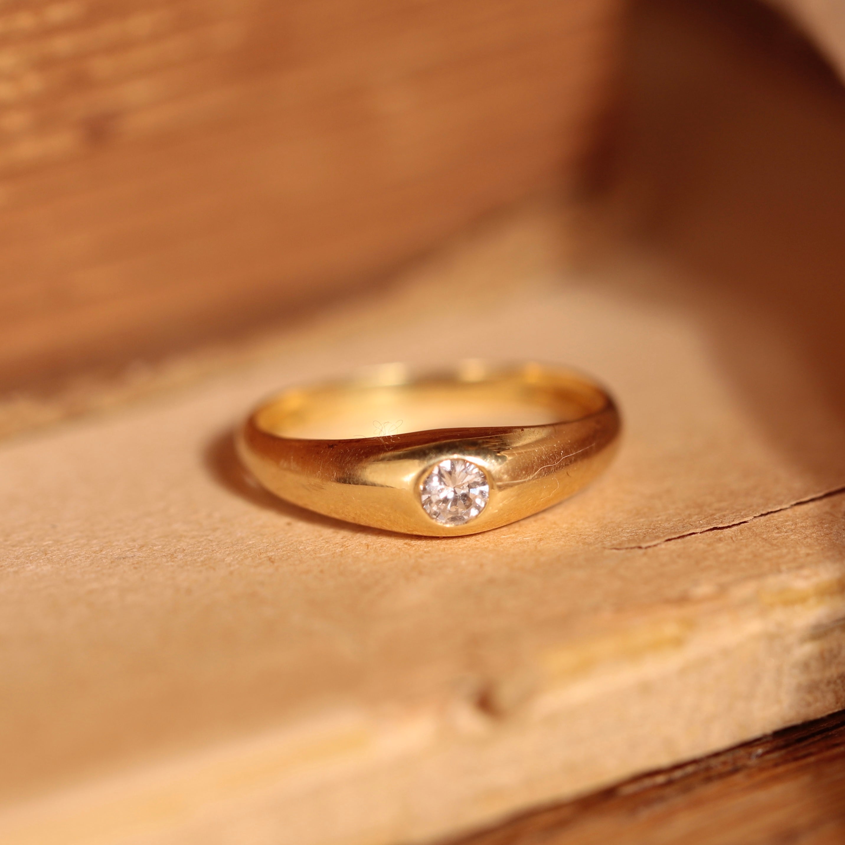 Bague jonc diamant vintage
