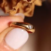 Bague jonc diamant vintage