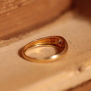 Bague jonc diamant vintage