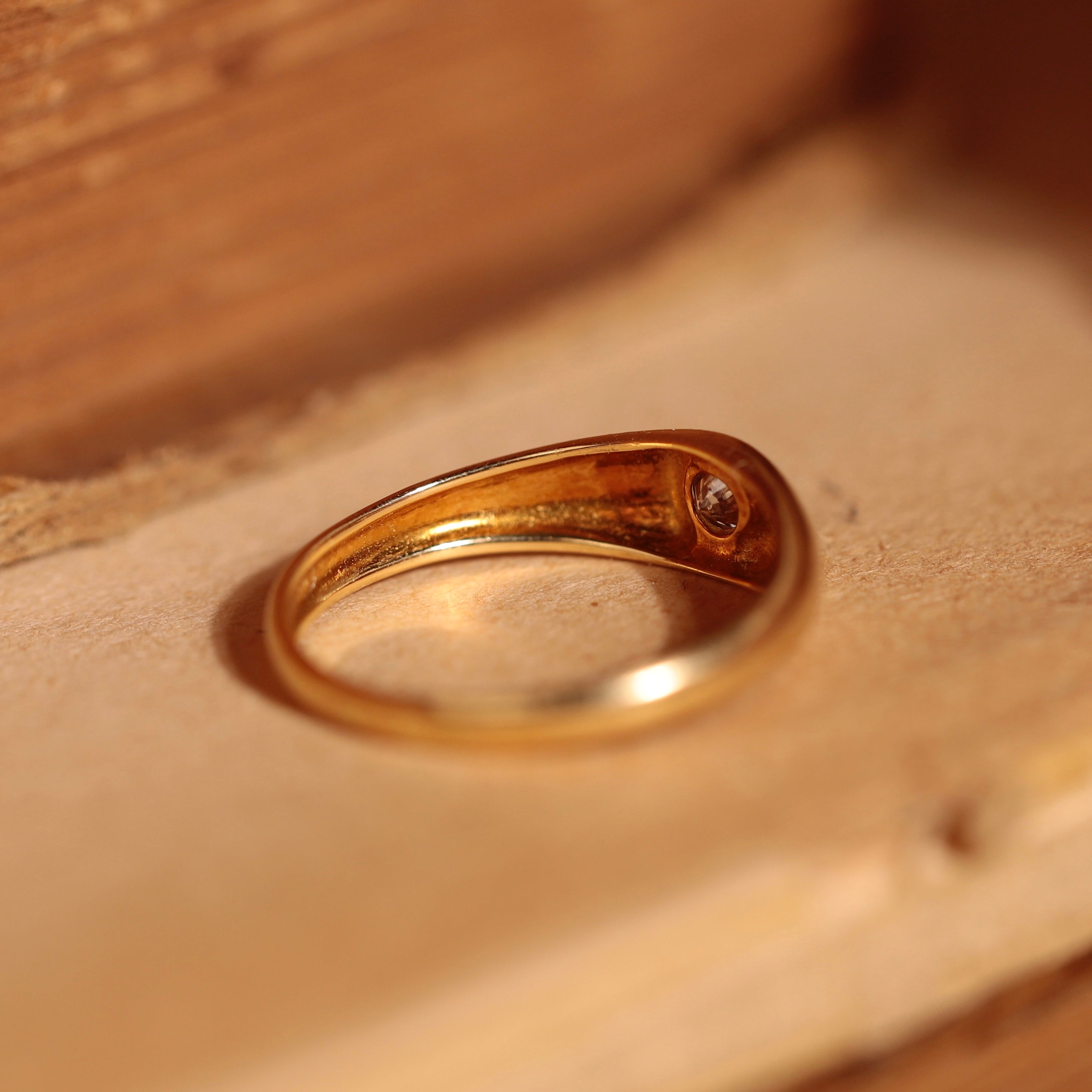 Bague jonc diamant vintage