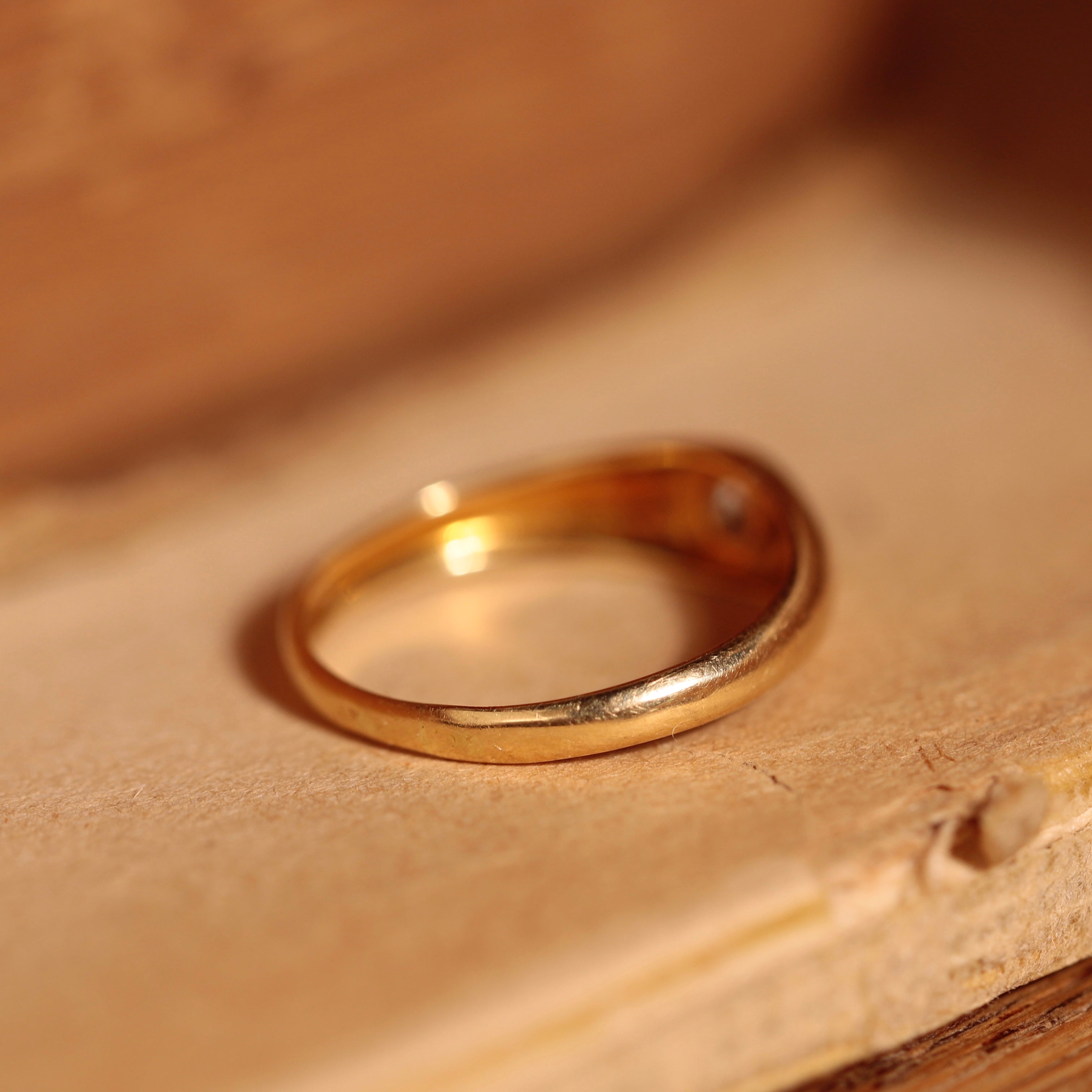 Bague jonc diamant vintage