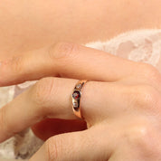 Bague jonc topaze fumé