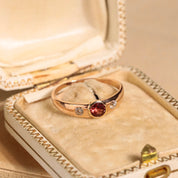 Bague jonc topaze fumé