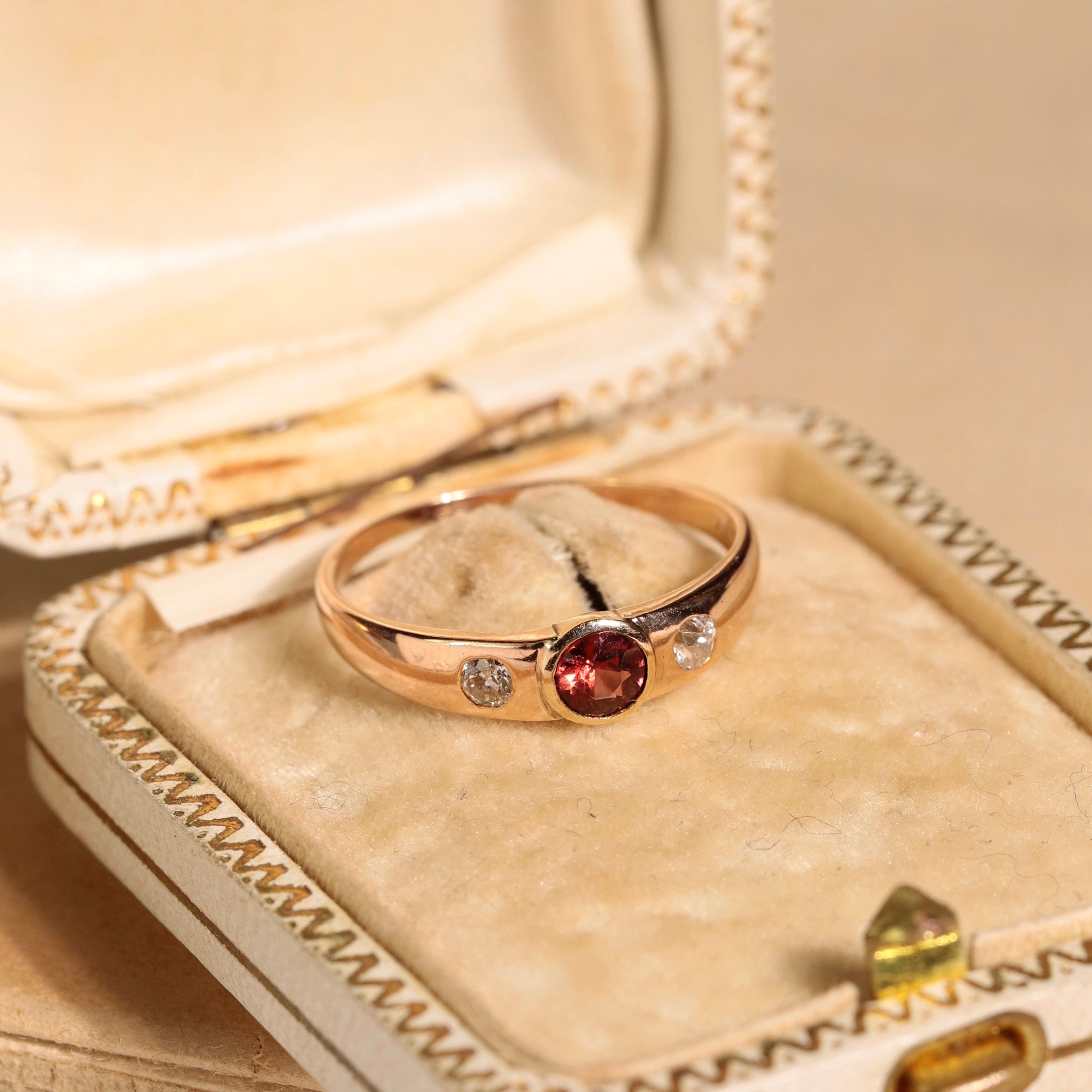 Bague jonc topaze fumé