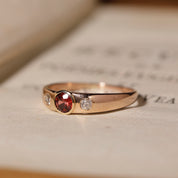 Bague jonc topaze fumé