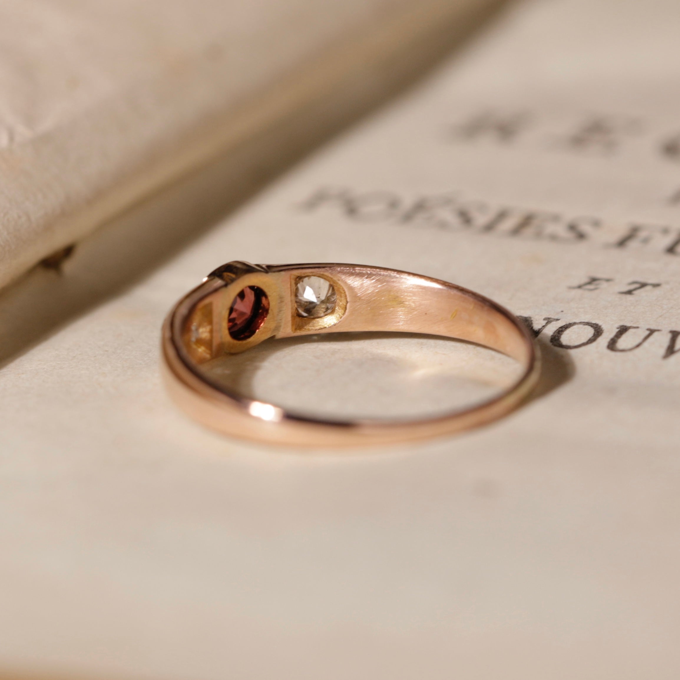 Bague jonc topaze fumé