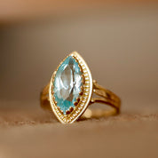 Bague marquise topaze style vintage