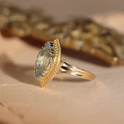 Bague marquise topaze style vintage galatée