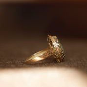 Bague marquise topaze style vintage galatée