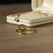 Bague Hesperis · Bague morganite et feuillage pavé de diamants