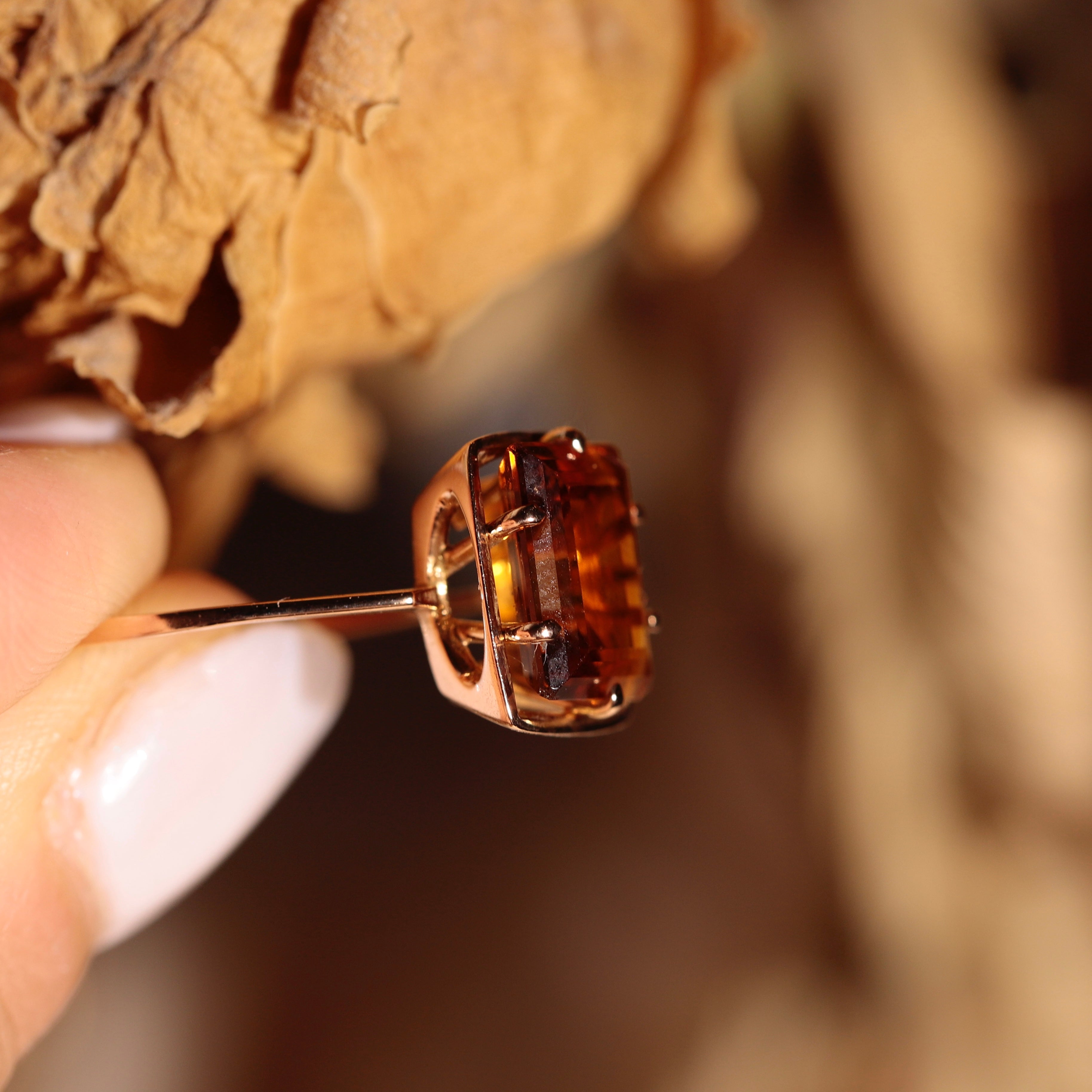 Bague quartz lumineux