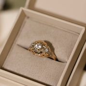 Bague années 50 deux ors