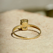 Bague solitaire citrine