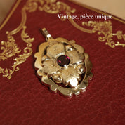 Pendentif vintage grenat