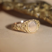 Chevalière personnalisable style vintage gravure au choix