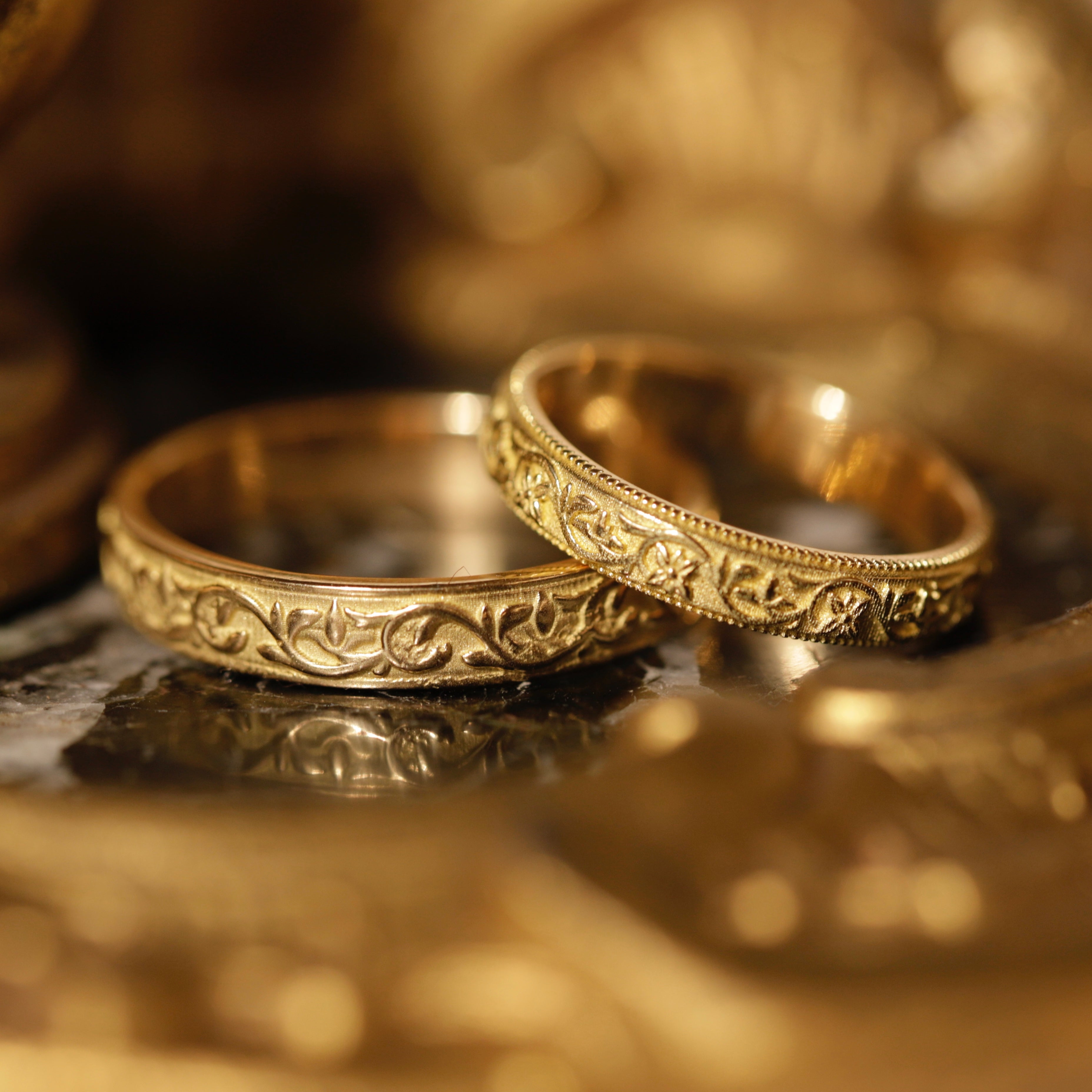 Alliance Sorel · Alliance Homme à motifs feuillages en or XL