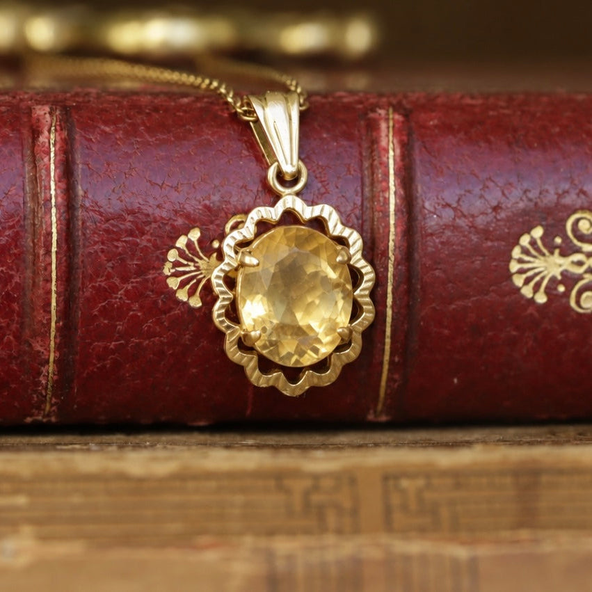 Pendentif Althea citrine en or 18 carats recyclé