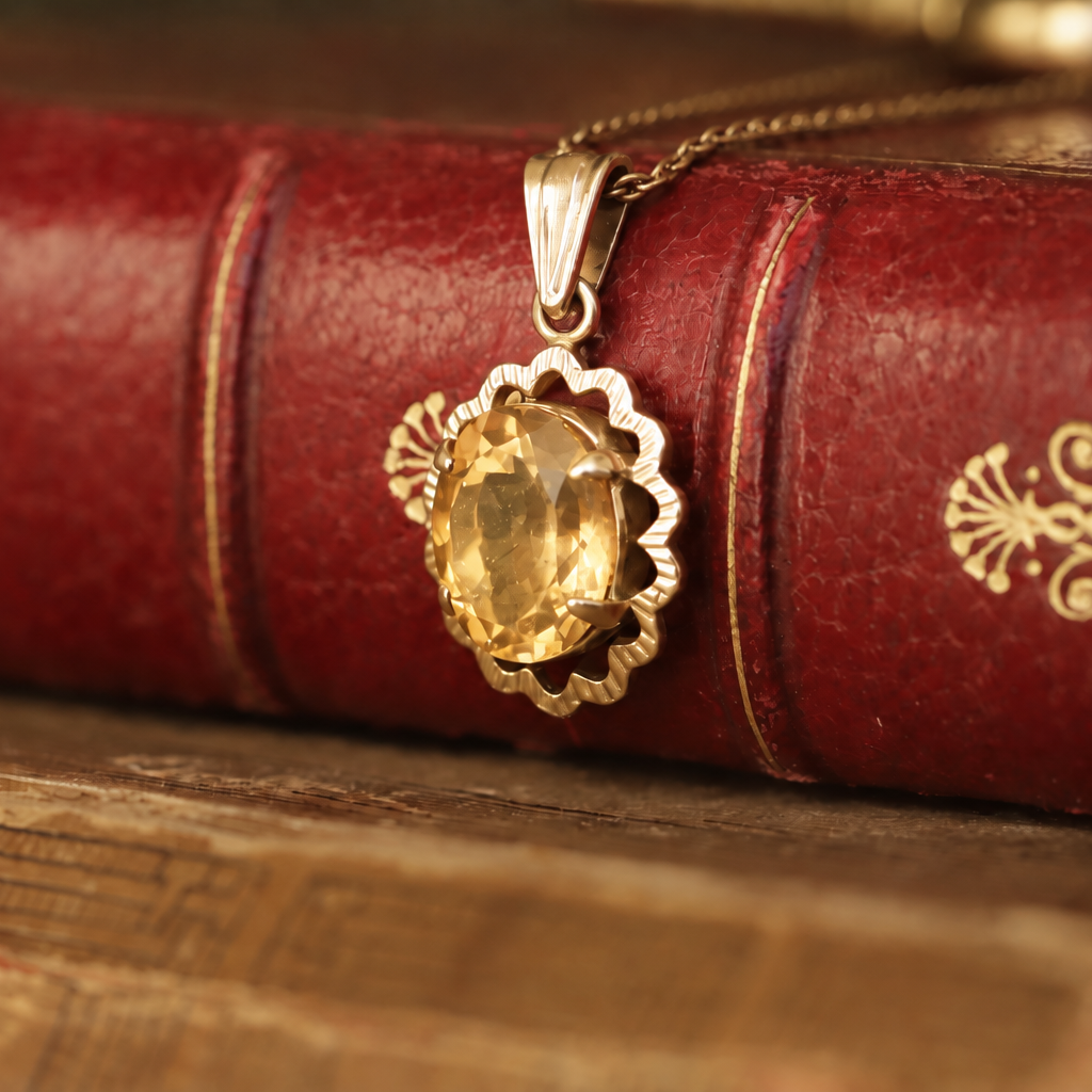 Pendentif Althea citrine en or 18 carats recyclé