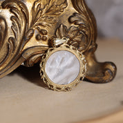 Pendentif or 18 carats nacre style vintage Lyra 