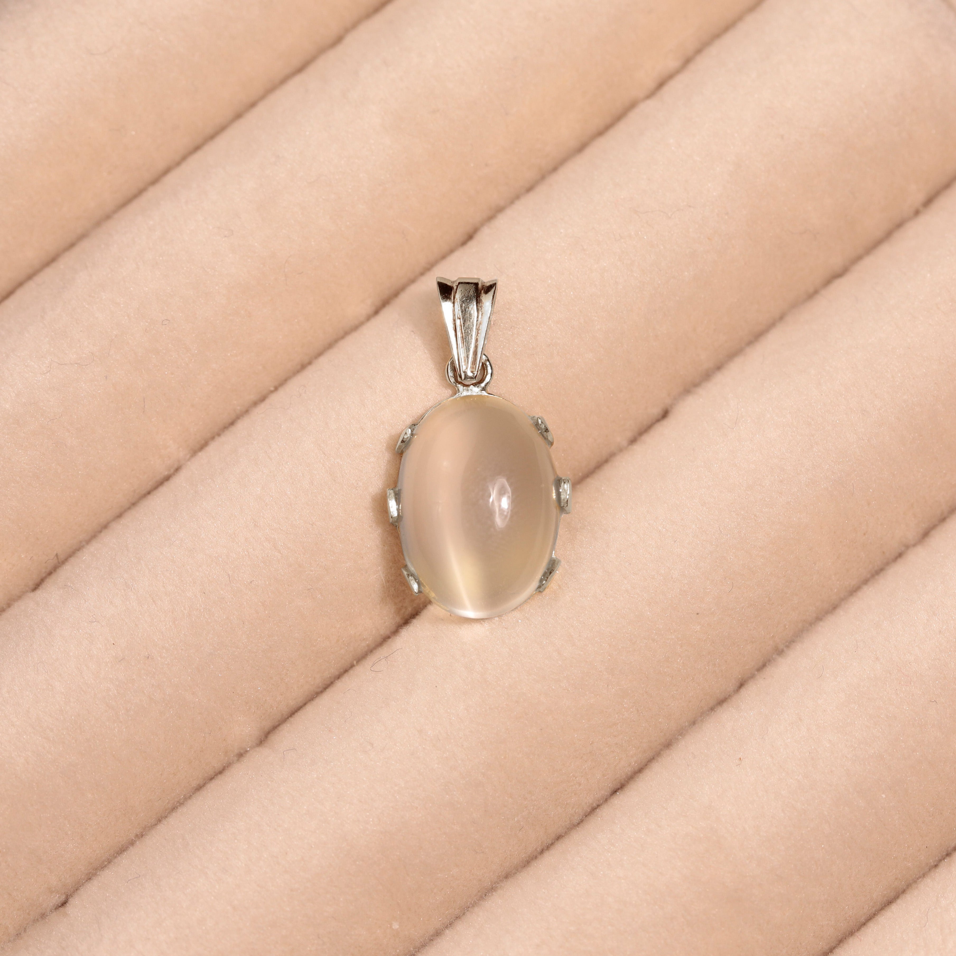 Pendentif or blanc 18 carats nacre blanche style vintage echo 